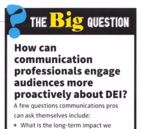 Link to How Can Communication Professionals Engage Audiences More Proactively About DEI?